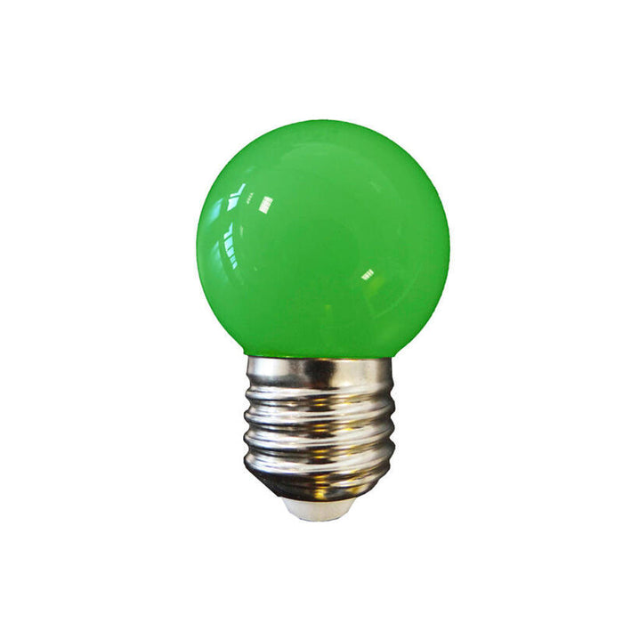 Pack De 5 Unidades - Bombilla Esferica Led E27 1w 80lm Luz Verde Ø4,3x7cm Edm