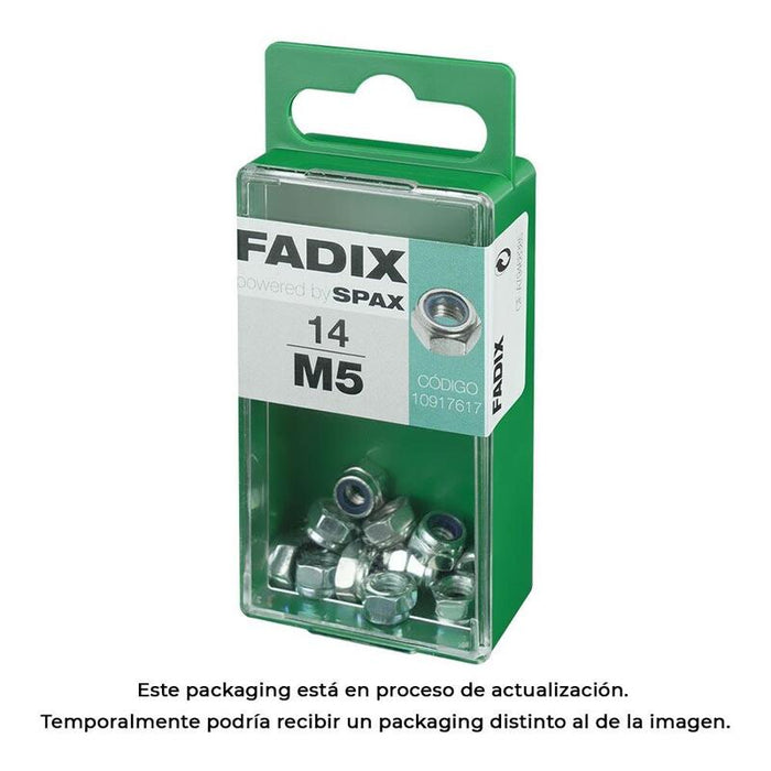 Pack De 5 Unidades - Caja S 14 Unid. Tuerca Con Autofreno Cinc M 5 Fadix