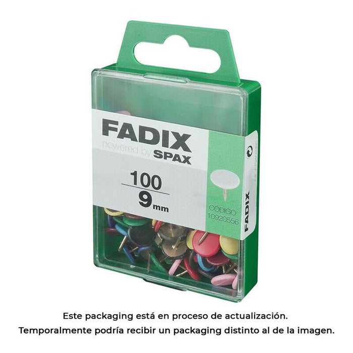Pack De 5 Unidades - Chincheta Plana Surtido 9 Mm, Caja 100 Uds