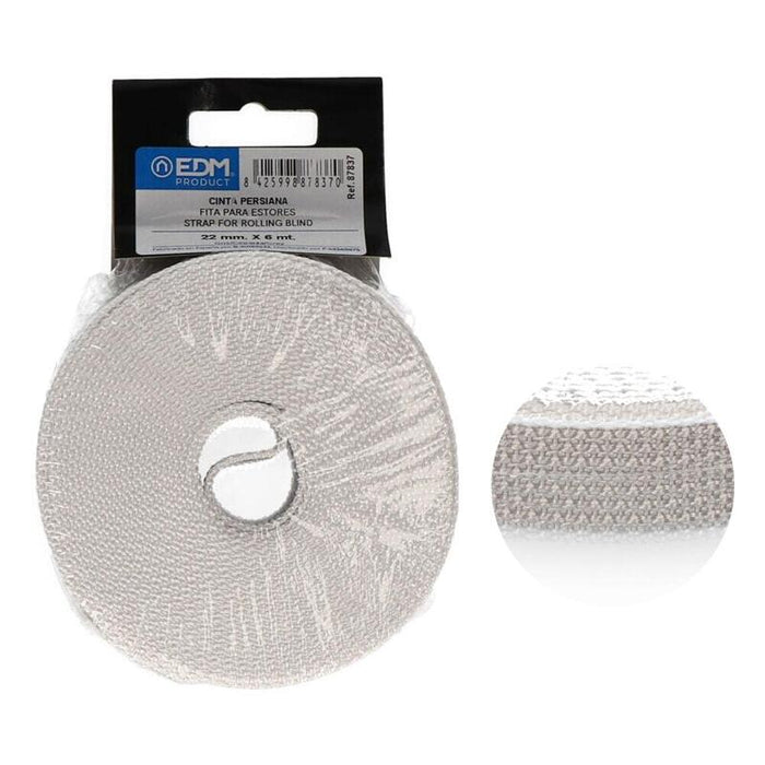 Pack De 5 Unidades - Cinta Persiana G-8 Gris 22 Mm X 6 M