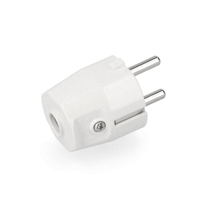 Pack De 5 Unidades - Clavija Tipo F 10/16a T/Tl 4,8mm (Retractilada) Blanca Edm