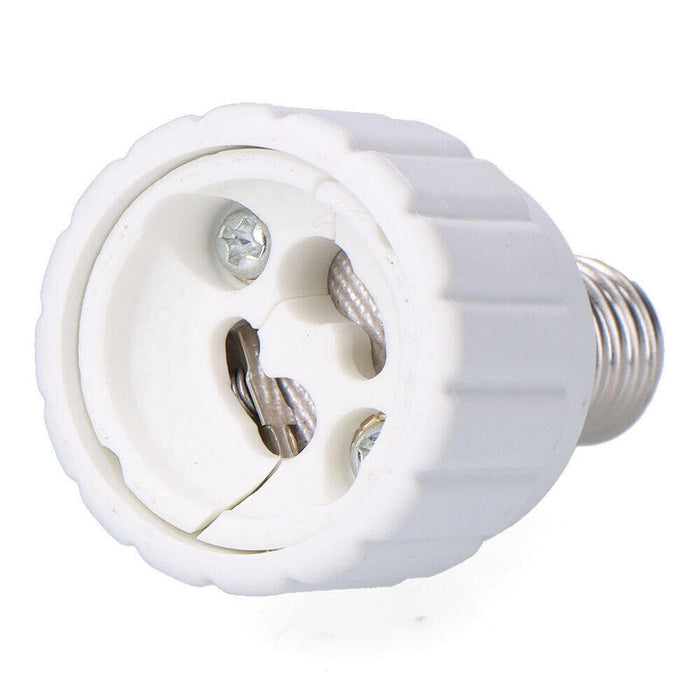 Pack De 5 Unidades - Convertidor De E14 A Gu10, 2 A 230 V, Blanco, Ø33 X 56 Mm (Retractilado)