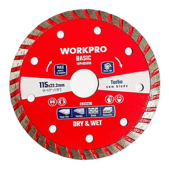 Pack De 5 Unidades - Disco Diamantado Continuo Turbo Basic Ø115 X 22,2 Mm