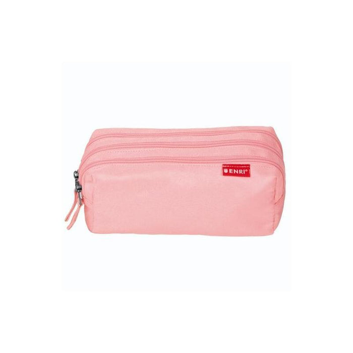 Pack De 5 Unidades Enri Estuche 3 Cremalleras Poliéster Rosa