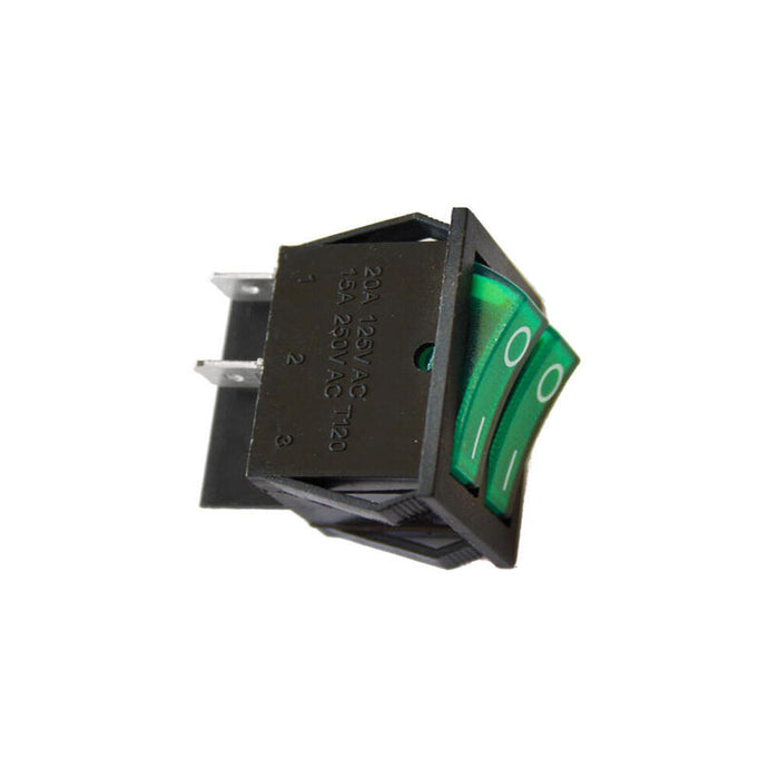 Pack De 5 Unidades - Interruptor Doble 15a 250v Verde