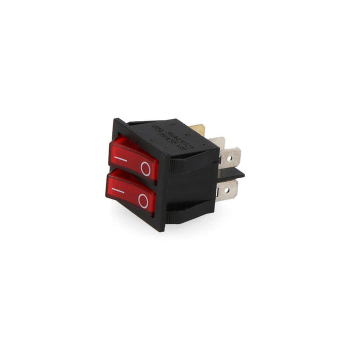 Pack De 5 Unidades - Interruptor Doble Luminoso Empotrado 16a