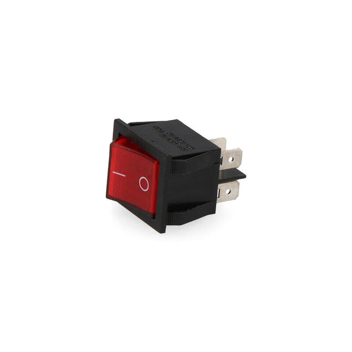 Pack De 5 Unidades - Interruptor Luminoso Rojo Empotrado 4 Patillas