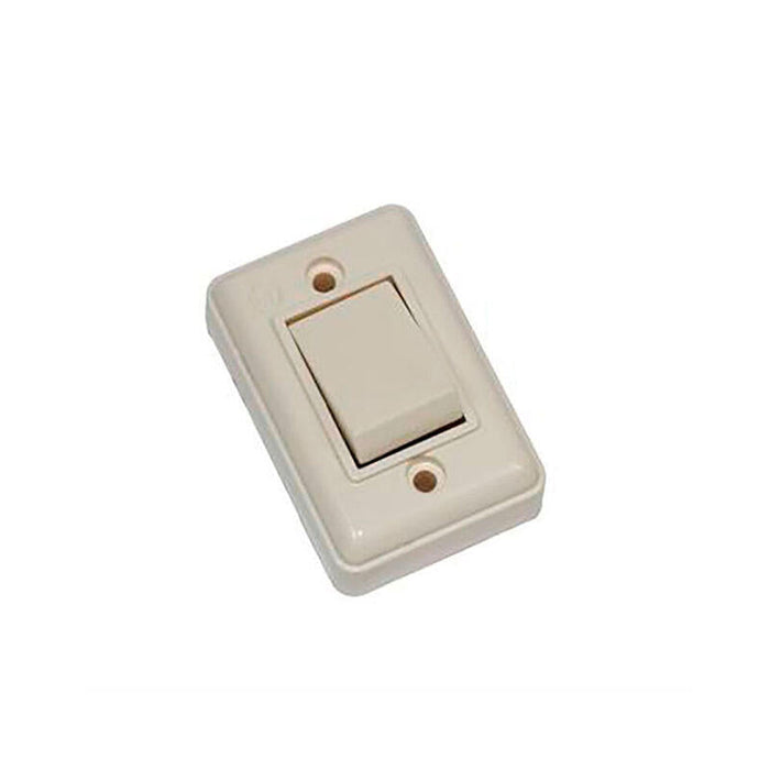 Pack De 5 Unidades - Interruptor Superficie 6 A 250 V Blanco Marfil (Retractilado)
