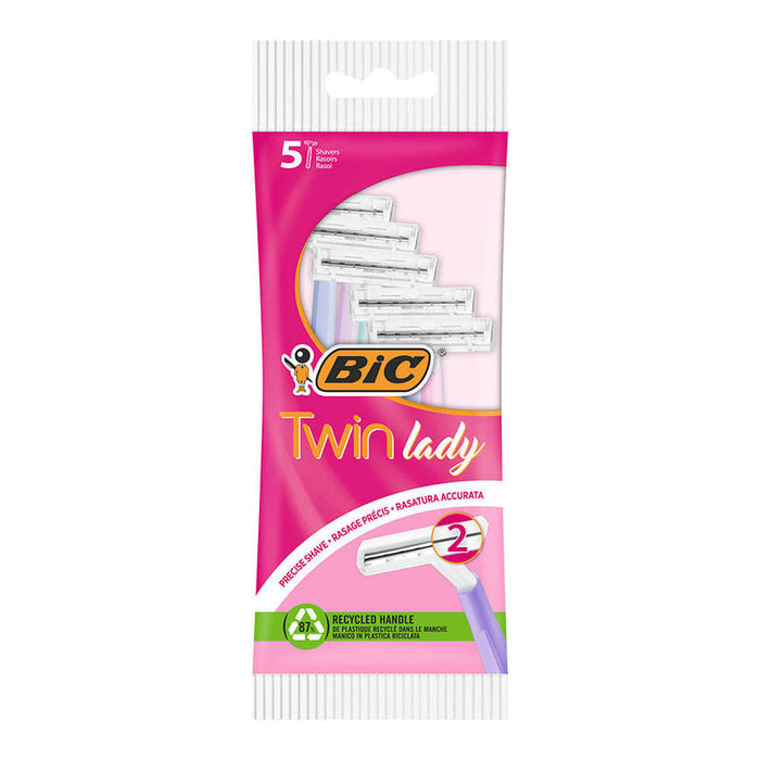 Pack De 5 Unidades - Maquinilla Depilar Desechable Twin Lady Pack 5 Uds