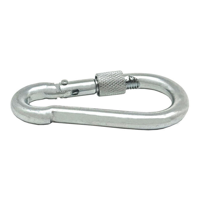 Pack De 5 Unidades - Mosquetón Bombero Con Seguro, Msq02, Acero Galvanizado, 9 X 90 Mm
