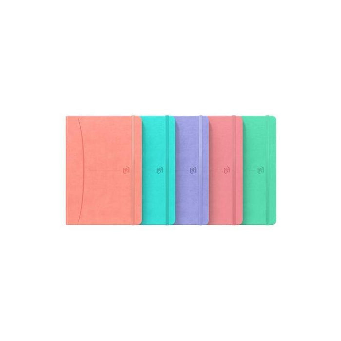 Pack De 5 Unidades Oxford Cuaderno Cosido Signature 80h A5 1 Línea Cierre C/Goma Tapa Extradura C/Surtidos Pastel