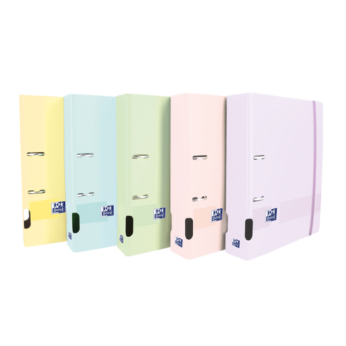 Pack De 5 Unidades Oxford Live & Go A4+ Archivador De Tapa De Plastico Polyfoam - Tapa Resistente - Lomo De 70mm -
