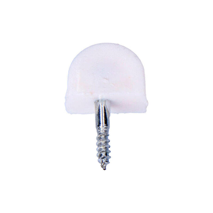 Pack De 5 Unidades - Pack 8 Uds. Porta-Estante Semi Redondo Pequeño Blanco