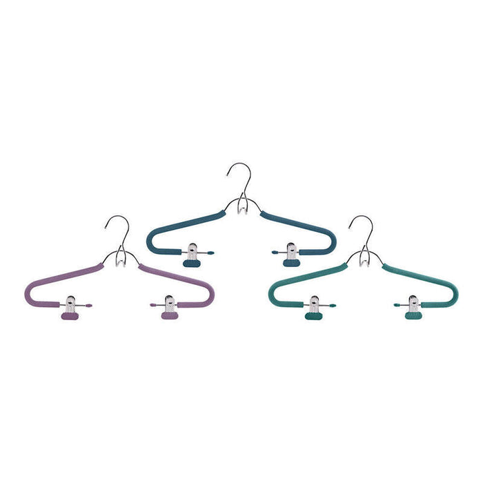 Pack De 5 Unidades - Percha Cromo-Espuma Con 2 Pinzas Mondex