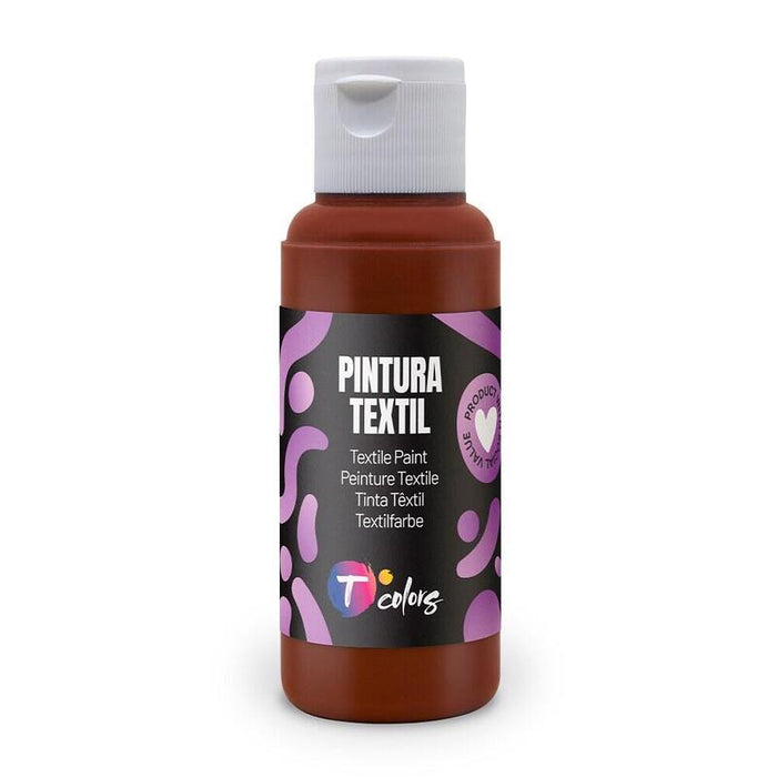 Pack De 5 Unidades - Pintura Textil Marrón, 80 Ml