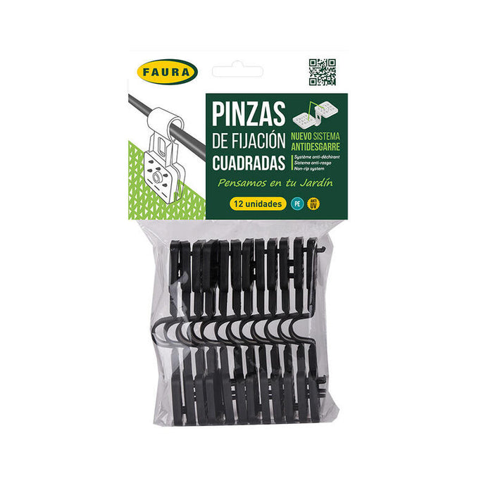 Pack De 5 Unidades - Pinza Fijación Cuadradas, Blister 12unid.
