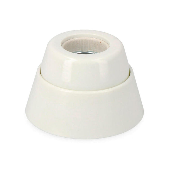 Pack De 5 Unidades - Portalamparas E27 Zocalo Recto Porcelana Envasada Edm