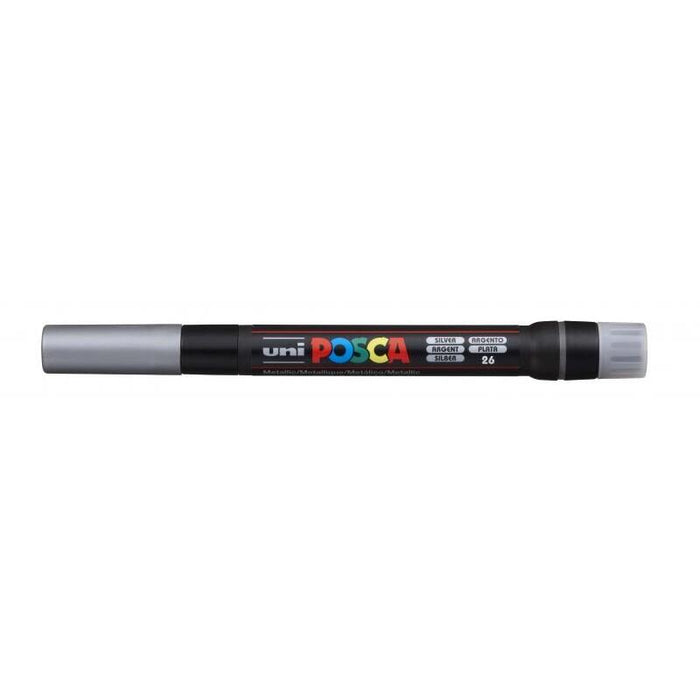 Pack De 5 Unidades Posca Pcf-350 Marcador De Pintura - Punta Acrilica Estilo Pincel - Tinta Pigmentada Base Al Agua -