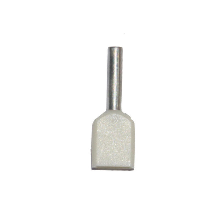 Pack De 5 Unidades - Puntera Aislada 00,50 Mm², Doble, Blanca, 100 Uds