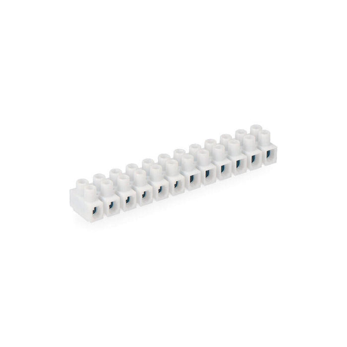 Pack De 5 Unidades - Regleta De Conexion De 2.5 Mm A 4 Mm , 12 Conectores, Homologada, Blanca (Envasada)
