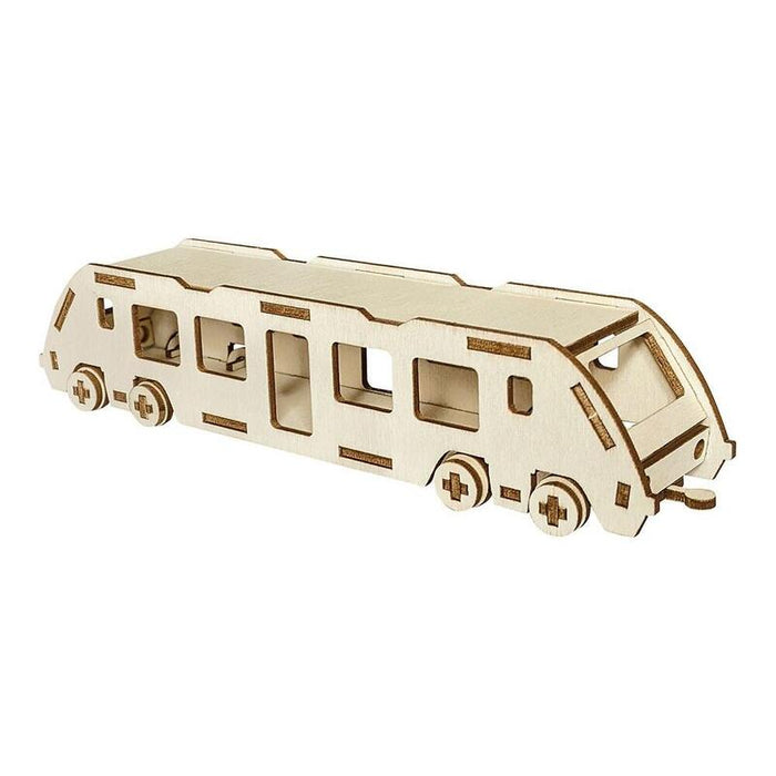 Pack De 5 Unidades - Tren De Madera 3d Para Construir, Corte Láser
