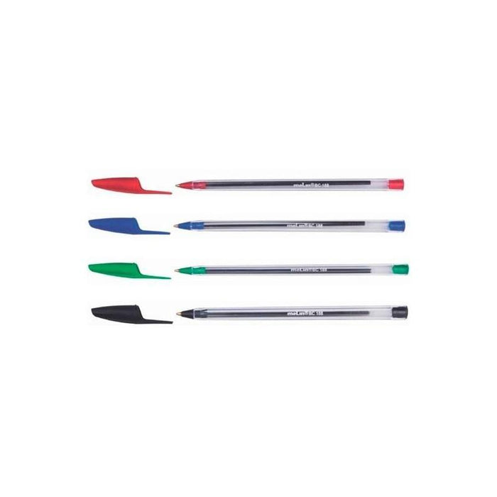 Pack De 50 Unidades Molin Bolígrafo Basic Cristal Ball Point Pen Verde