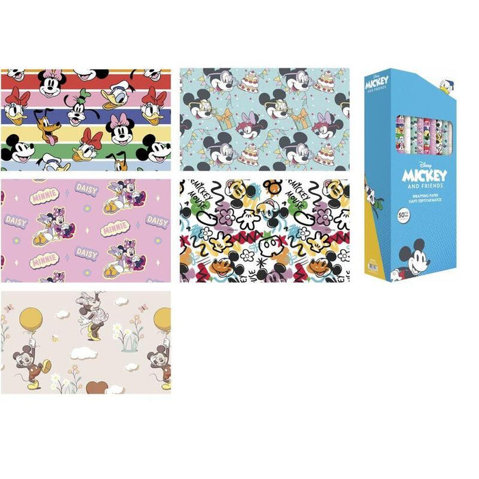 Pack De 50 Unidades - Papel Regalo Racing Mickey & Friends Disney Surtido