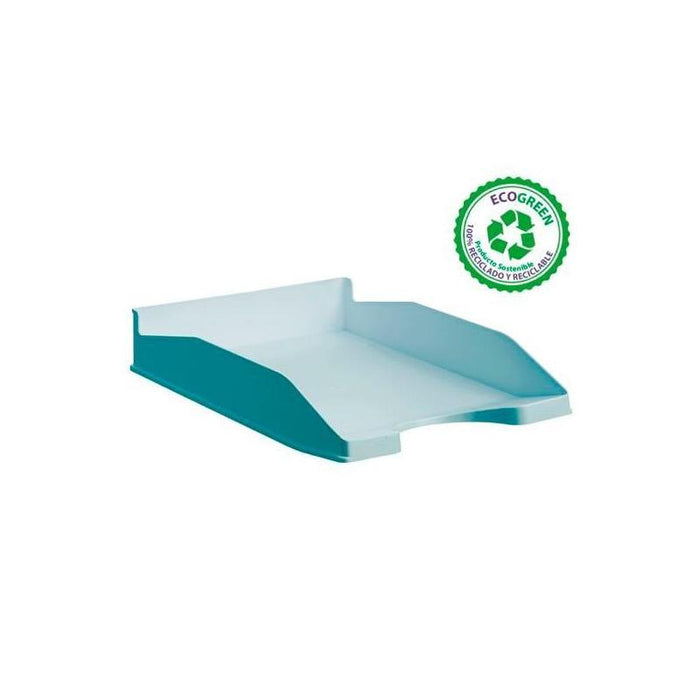 Pack De 6 Unidades Archivo 2000 Bandeja Ecogreen Apilable 3 Posiciones 345x255x60mm Reciclado Azul Pastel
