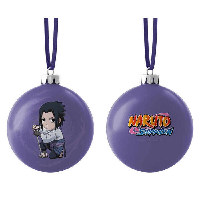 Pack De 6 Unidades - Bola Navidad Chibi Sasuke Naruto Shippuden
