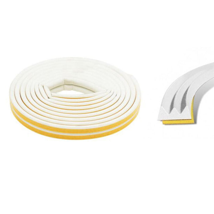 Pack De 6 Unidades - Burlete Caucho Tipo E Blanco 9 Mm X 6 M