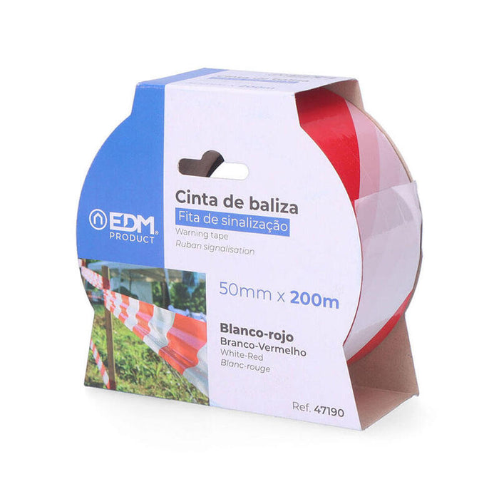 Pack De 6 Unidades - Cinta De Baliza Blanca/Roja 50 Mm X 200 M