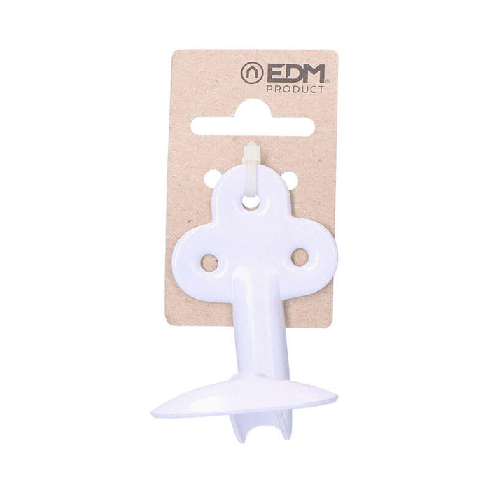 Pack De 6 Unidades - Colgador Estampado Lacado Blanco Edm