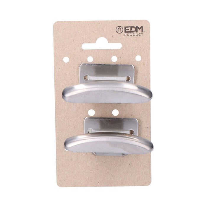 Pack De 6 Unidades - Colgador Ropa Bajo Inox. Mate Edm