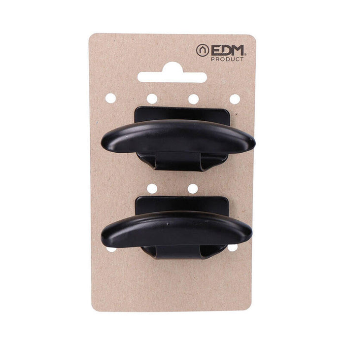 Pack De 6 Unidades - Colgador Ropa Bajo Negro Edm
