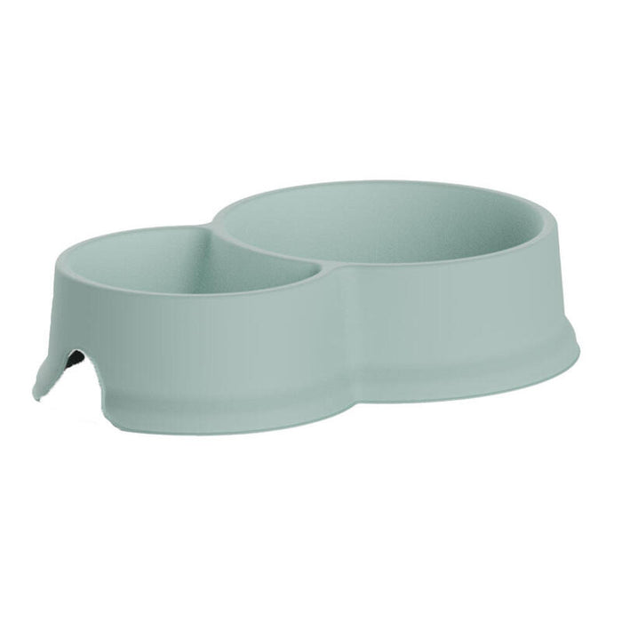 Pack De 6 Unidades - Comedero Doble De Capadicdad 0,3 Y 0,65l Color Menta 20144 Men Plastiken