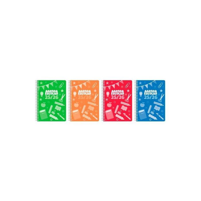 Pack De 6 Unidades Didex Agenda Escolar A6 1dp Tapa Pp C/Surtidos 2025-2026