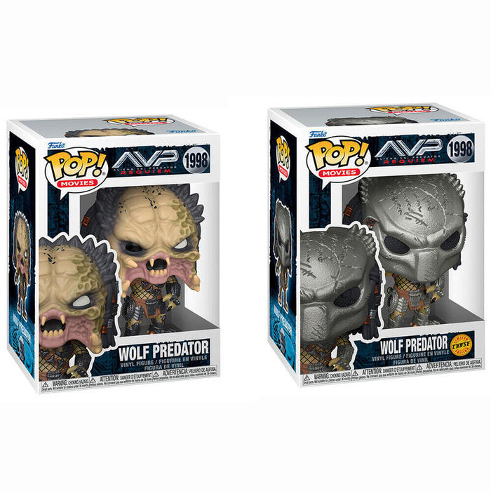 Pack De 6 Unidades - Figura Pop Alien Vs Predator Requiem Wolf Predator 5 + 1 Chase