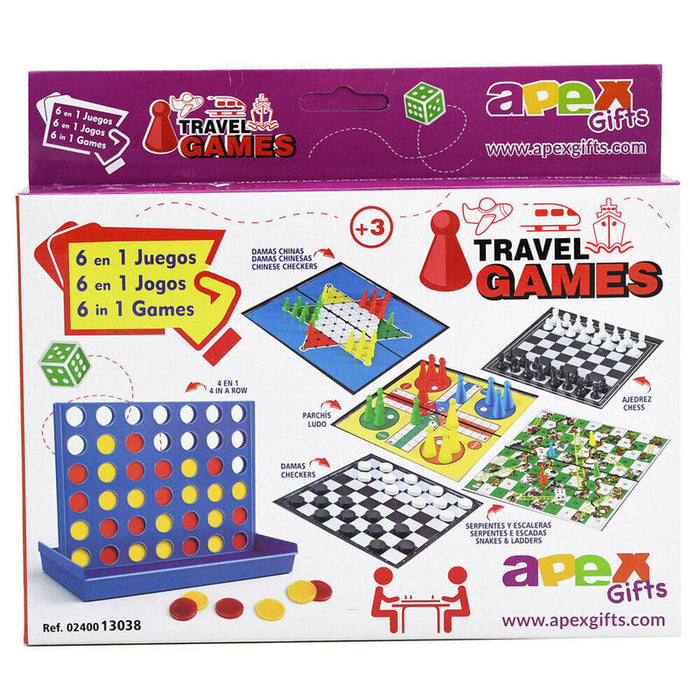 Pack De 6 Unidades - Juegos De Viaje 6 En 1