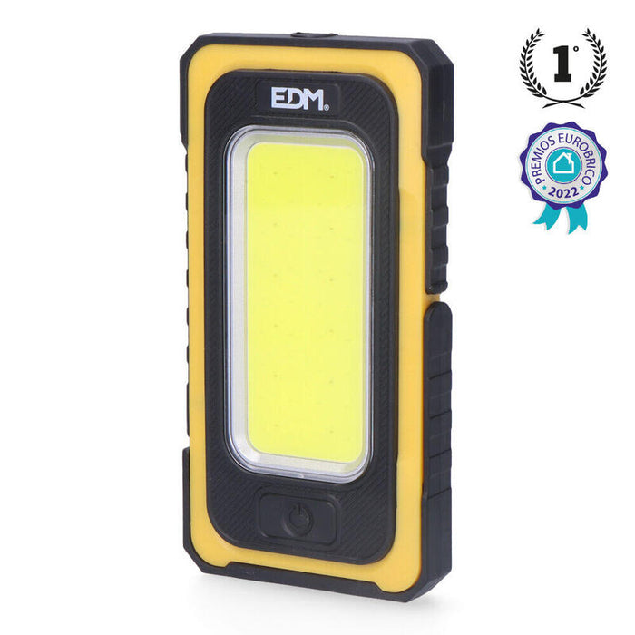 Pack De 6 Unidades - Linterna Led Solar Recargable Con Gancho E Imán Cob 10w 750lm Edm