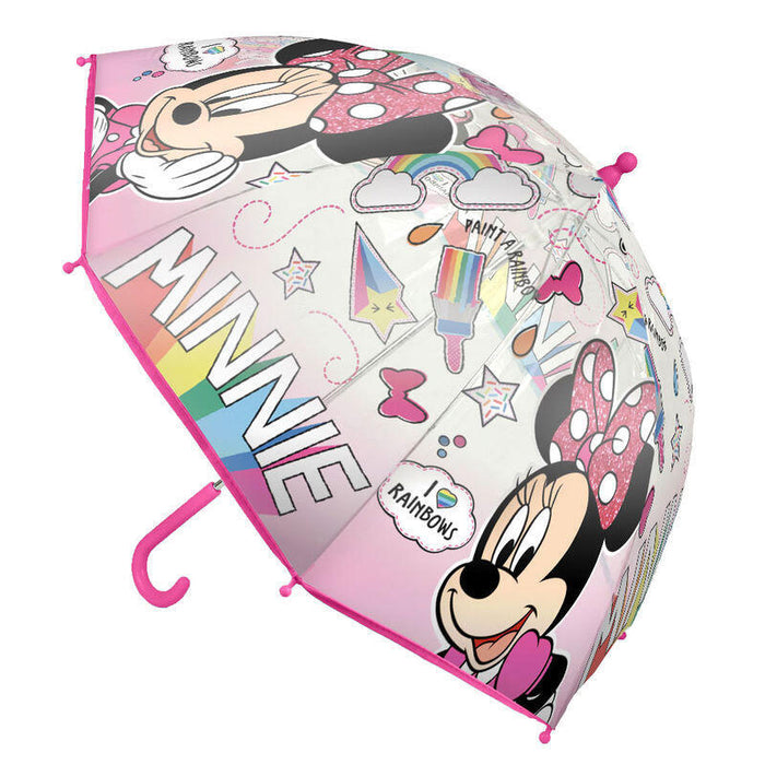 Pack De 6 Unidades - Paraguas Manual Burbuja Minnie Disney Poe 45cm