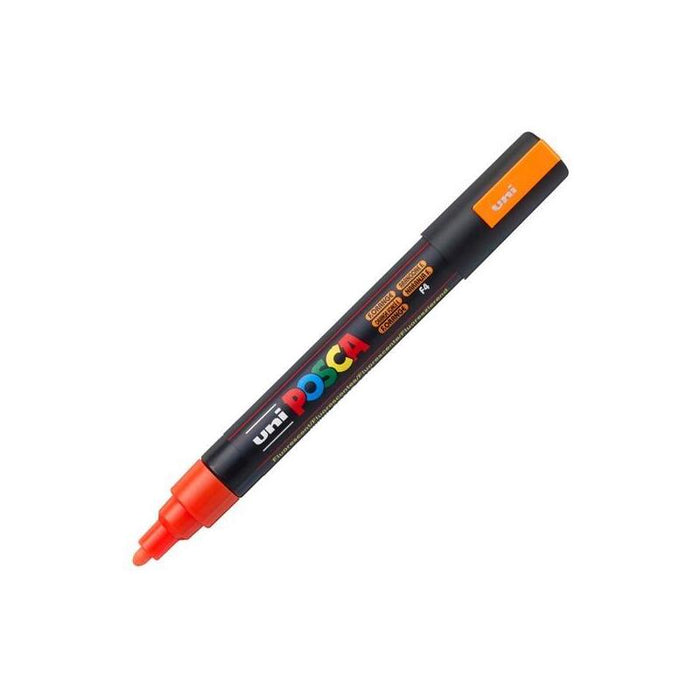 Pack De 6 Unidades Posca Marcador  Pc-5m  No Permanente Punta Forma De Bala 1,8 - 2,5 Mm Fluor Naranja