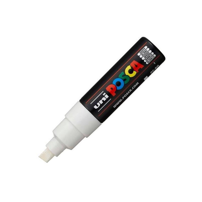 Pack De 6 Unidades Posca Marcador  Pc-8k No Permanente Punta Biselada 8.0mm Blanco