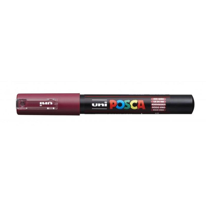 Pack De 6 Unidades Posca Pc-1m Marcador De Pintura - Punta Conica 0.7mm - Tinta Base Al Agua - Resistente A La Luz - No