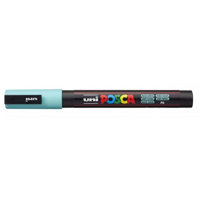 Pack De 6 Unidades Posca Pc-3m Marcador De Pintura - Punta De Poliester Conica 0.9-1.3mm - Tinta Base Al Agua -