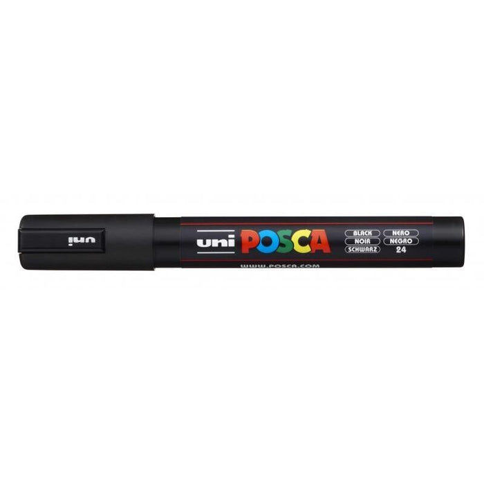 Pack De 6 Unidades Posca Pc-5m Marcador De Pintura - Punta De Bala 1.8-2.5mm - Tinta Base Al Agua - Resistente A La Luz