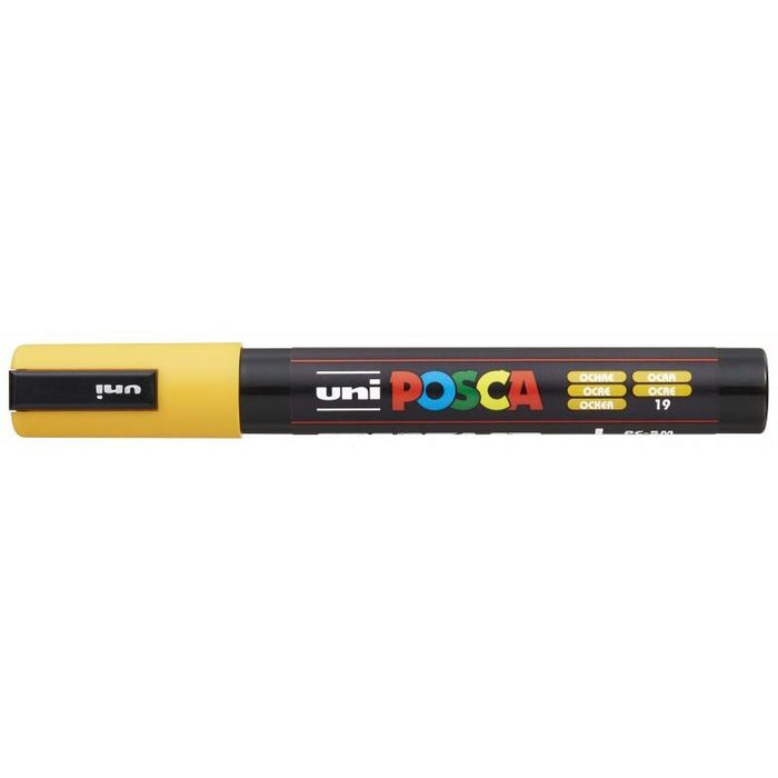 Pack De 6 Unidades Posca Pc-5m Marcador De Pintura - Punta De Poliester 1.8-2.5mm - Tinta Base Al Agua - Resistente A