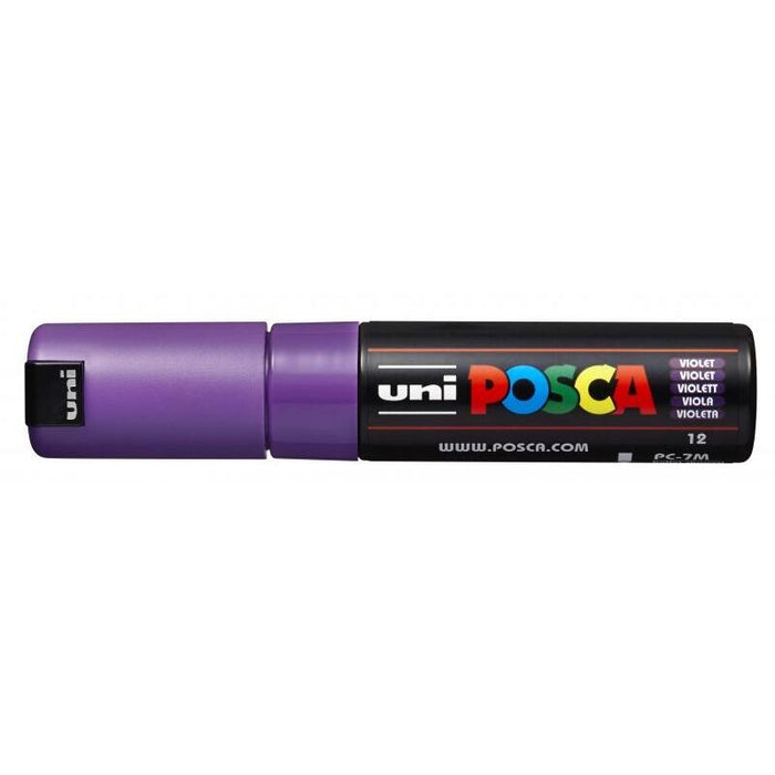 Pack De 6 Unidades Posca Pc-7m Marcador De Pintura - Punta De Bala 4.5-5.5mm - Tinta Base Al Agua - Resistente A La Luz