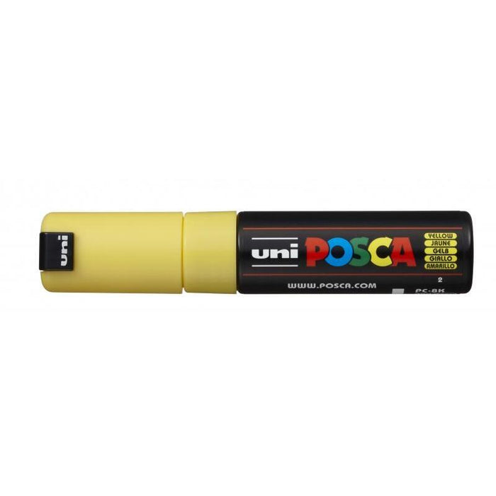 Pack De 6 Unidades Posca Pc-8k Marcador De Pintura - Punta Biselada Acrilica 8mm - Tinta Base Al Agua - Resistente A La