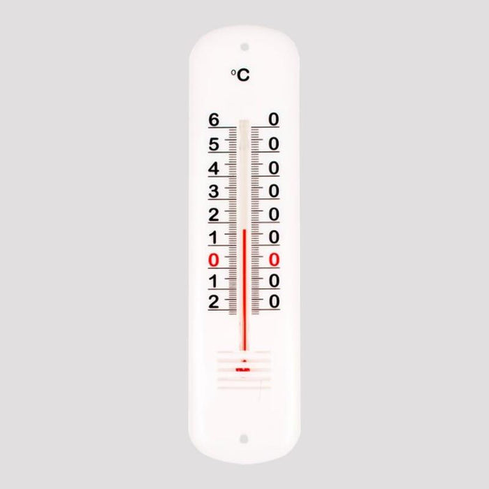 Pack De 6 Unidades - Termómetro De Plástico, 19 Cm, Blanco