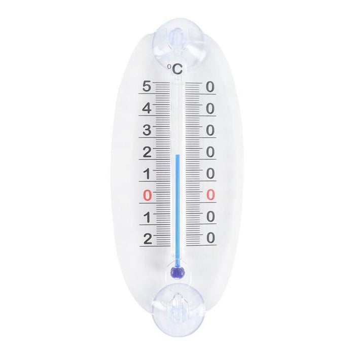 Pack De 6 Unidades - Termómetro De Ventana, Transparente Con Ventosa, 15 Cm